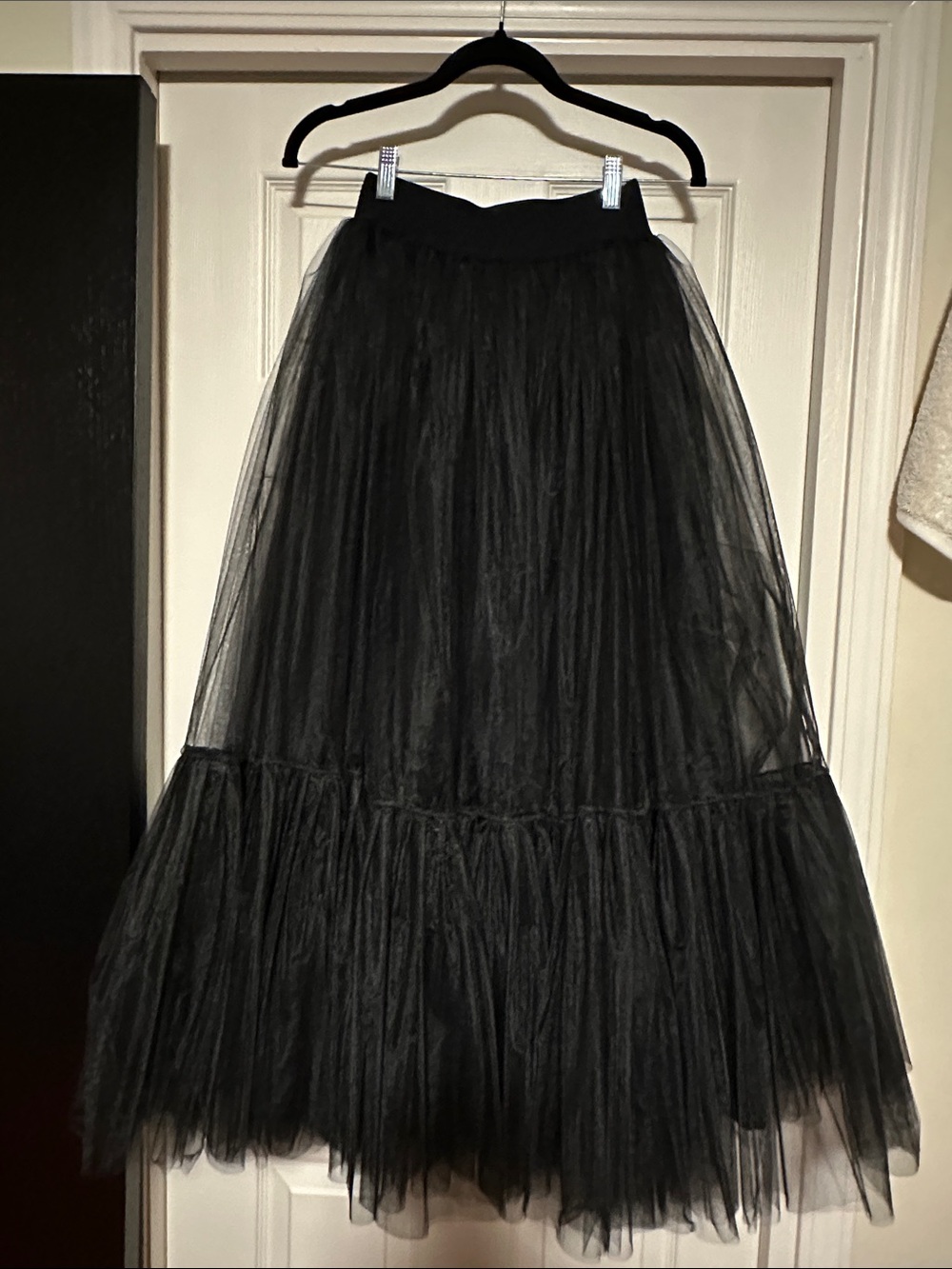 Black Tulle Maxi Skirt - Elegant Layered Women's Skirt